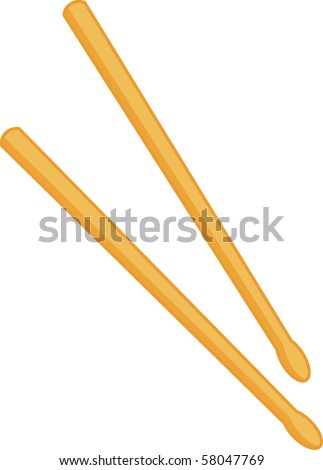 Drumsticks Stock Vector Illustration 58047769 : Shutterstock