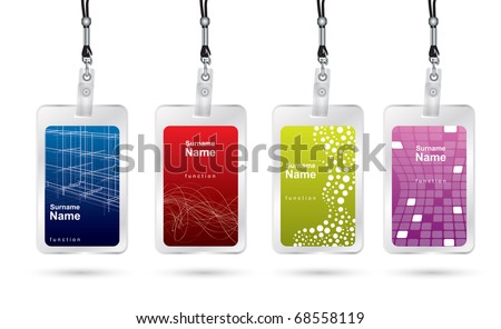 Name tag set in editable vector format Name tag set in editable vector format