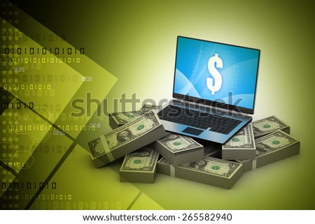 Online money concept