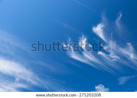 Close up blue sky with cloud, Blue sky background on good weather day.