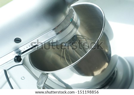 Modern silver kitchen stand mixer