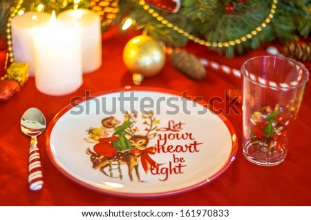 Christmas decoration dinnerware set