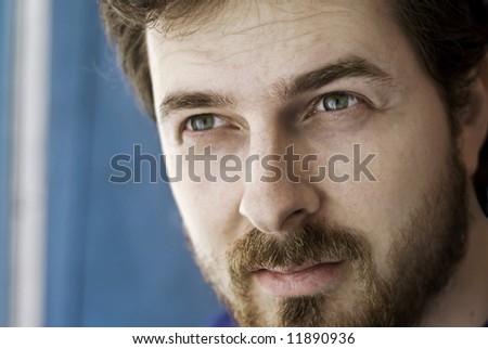 Close-up portrait of a masculine guy