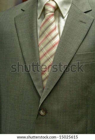 Business suit with an elegant suit with stripes