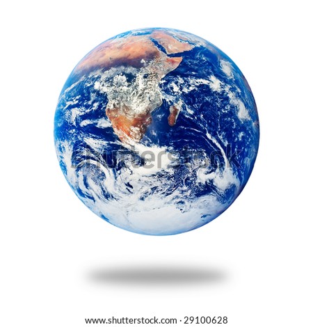 Planet Earth Isolated On White Background Stock Photo 29100628