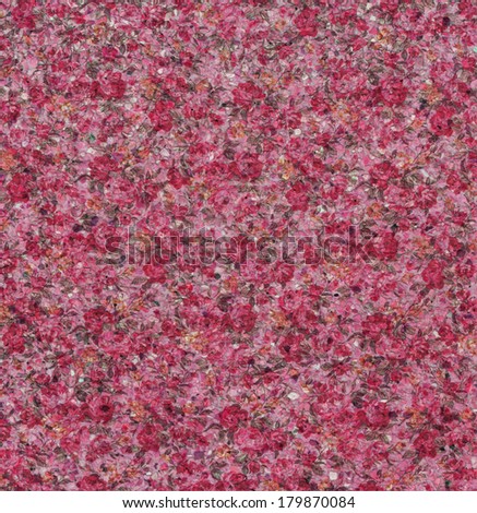 Colorful terrazzo floor with red rose fabric grunge texture , Abstract old background with rose fabric grunge texture. For art texture, grunge design, and vintage terrazzo floor wall or border frame