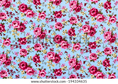 Rose Fabric , Rose Fabric background, Fragment of colorful retro tapestry, Rose Fabric Blue Background
