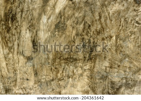 Texture of the polished concrete wall yellow mixed  powder color with scratches for background