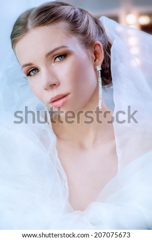 wedding image, portrait of the bride,bridal veil