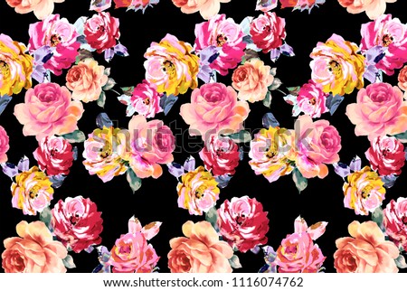 Rose pattern..for textile, wallpaper, pattern fills, covers, surface, print, gift wrap, scrapbooking, decoupage.