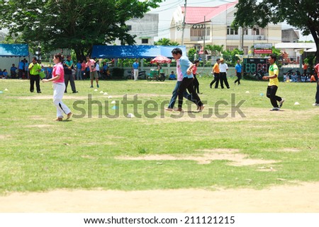 MAHASARAKHAM,THAILANDS -?? JUNE 26 : People are playing traditional Sports on june 26, in Mahasarakham,Thailand
