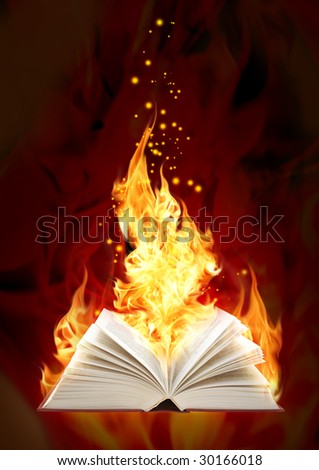 Set - books of four elements. Book of magic fire