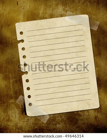 Grunge background with notebook page