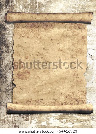 Grunge background with old scroll