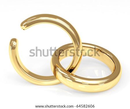 stock photo Symbol of divorce broken wedding ring
