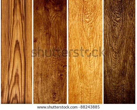 Collection wooden banners - texture old wood