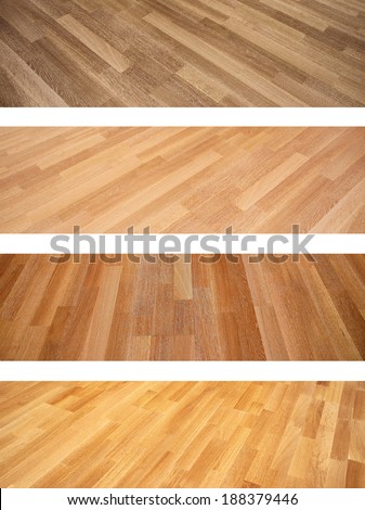 Collection of banners with new oak parquet texture