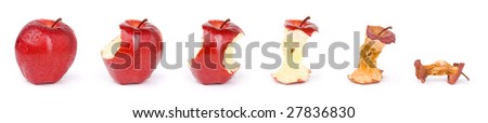 Rotten apple in process according to time line