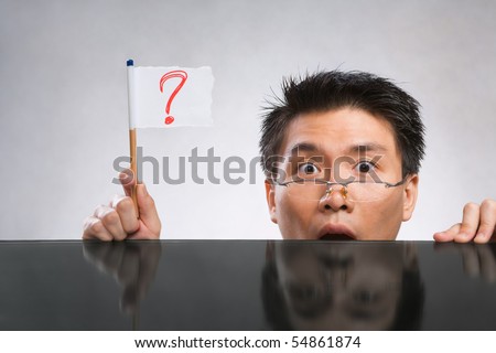 question mark face. find a dilemma stockpicture of mans face Man+with+question+mark+face