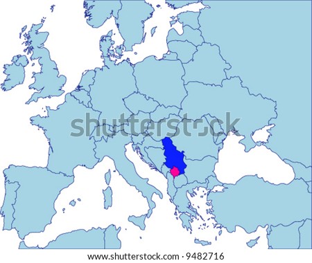 Serbia Map Europe