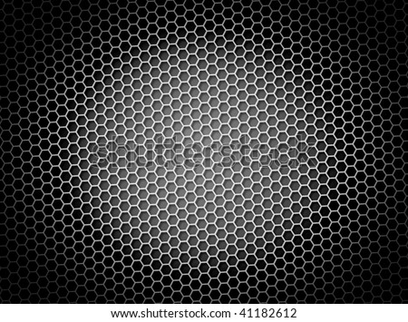 stock photo : Black and white honeycomb background 3d illustration or 