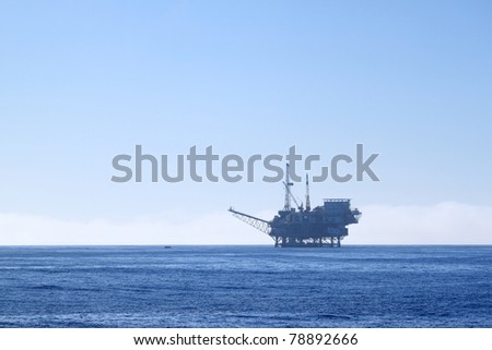 an offshore oil drilling platform near Ventura California