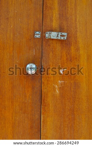 Wood door and key knob