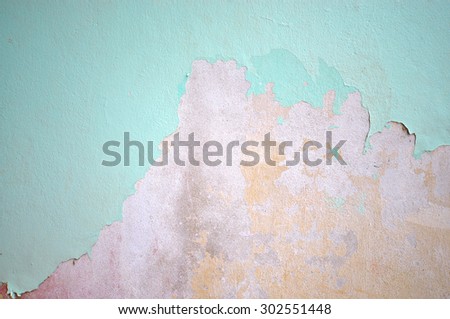 Plaster walls, Cracked paint ,peeling paint with text space