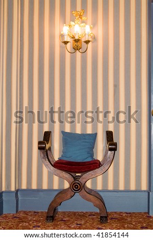 one chair in room