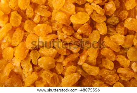 yellow raisins (sultana), dried fruits