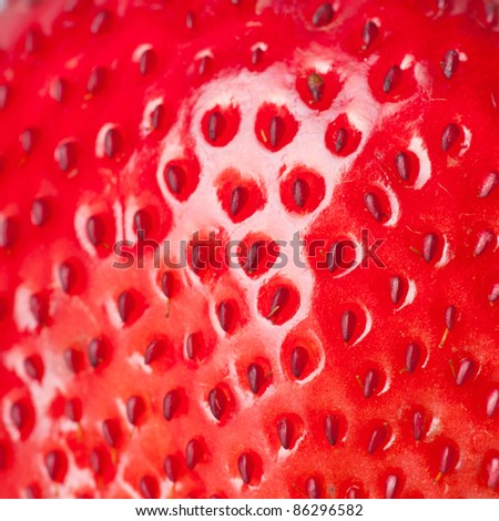 extreme macro red strawberry, background