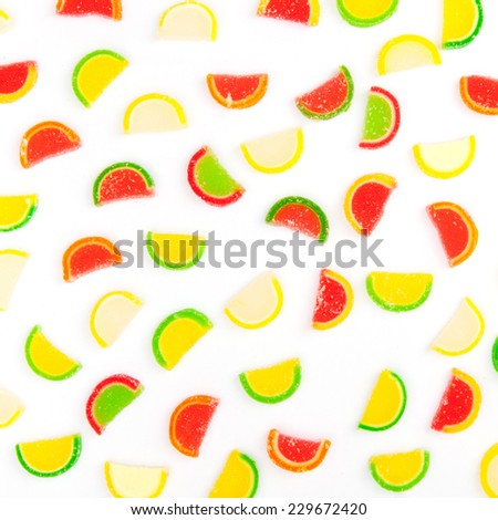 fruit jellies, oranges, lemons, limes