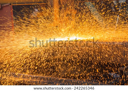 Industry steel, Tending the fire spread from the open shell slab.