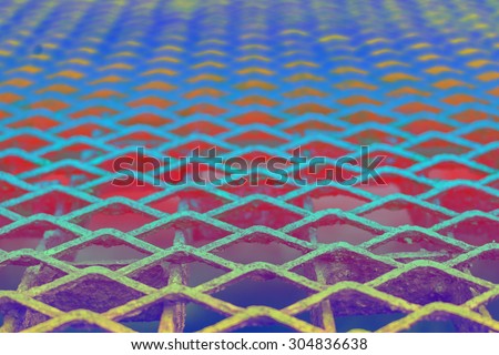 Abstract background, Net steel of colorful background, Old steel net beautiful patterns.