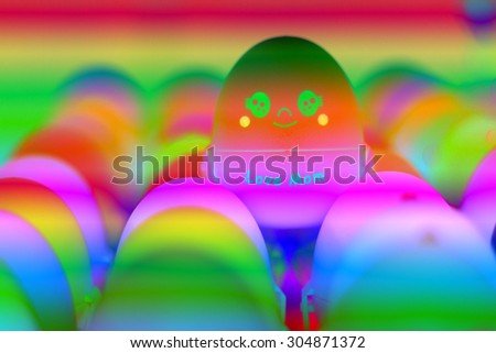 Abstract background of love, Colorful gift egg love for mom.