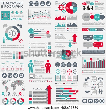 Infographic teamwork vector design template. Can be used for workflow, startup, business success, diagram, infographic banner, teamwork, design, infographic elements, set information infographics.