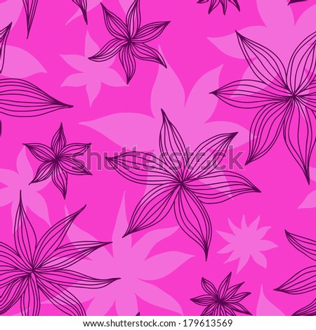 Seamless flowers purple pattern