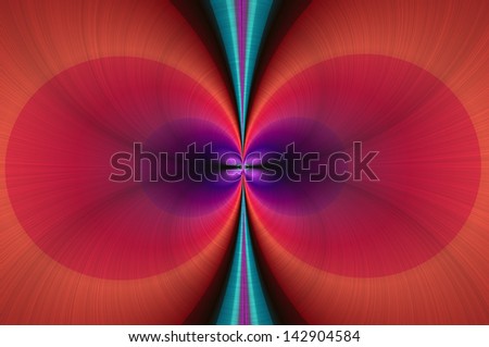 Fractal dream - bright pattern in the shape of a butterfly.