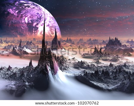 Winter on Distant Purple Planet Winter on Distant Purple Planet