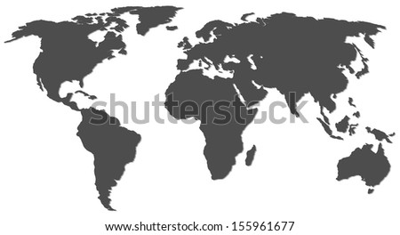 world map with shadow world map with shadow