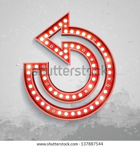 Vector illustration of turn sign lamps Elements are layered separately in vector file Vector illustration of turn sign lamps Elements are layered separately in vector file