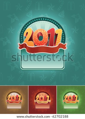 Christmas 2011 vector banner set. All elements are layered separately in vector file. Easy editable CMYK color mode.