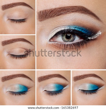 Step By Step Pictures Of Eye Make-Up.