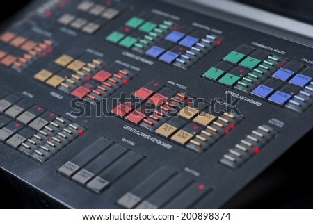 Close up of Professional MIDI-keyboard