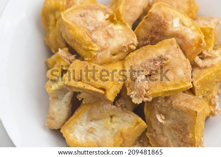 Fried tofu (soybean curd)
