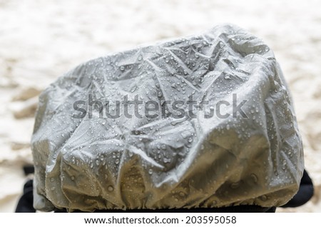 raincoat sheet on the bag