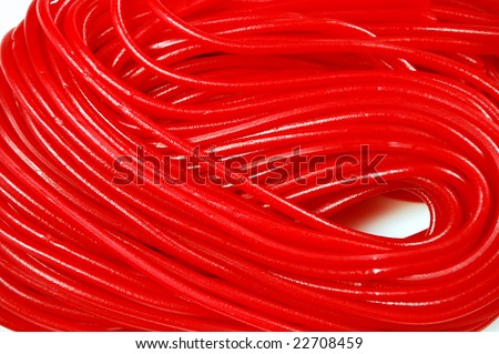 Red licorice candy