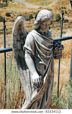 Sad angel statue