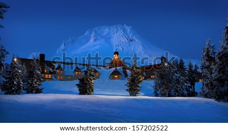 Twilight At Mt. Hood Ski Lodge (Also Used As The Exterior To The Movie &Quot;The Shining&Quot;)