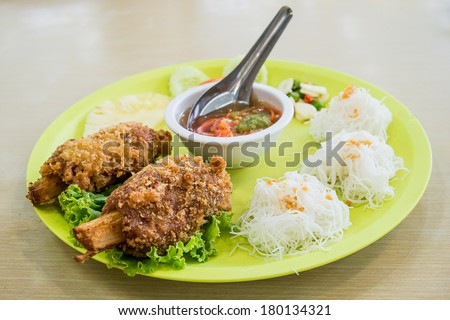 The Vietnam Food shrimp around sugarcane